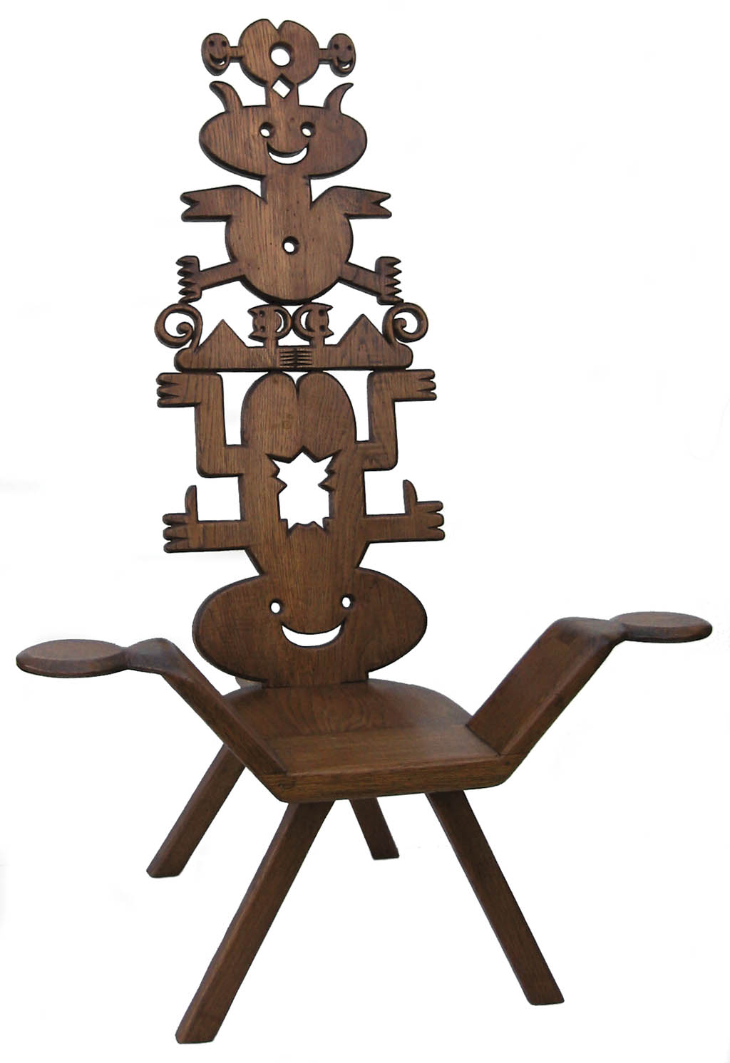 Roberto Matta - Totem Chair - 1980 wood sculpture